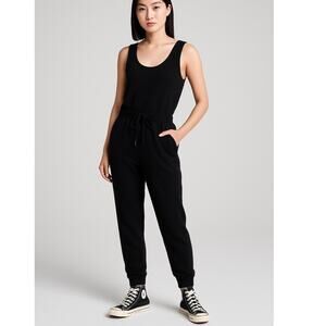 Naadam Lounge Jumpsuit Cashmere Blend Black